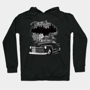 1948 Black Chevy Pickup Truck Detroit Iron Hoodie